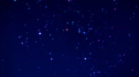Time Lapse Beautiful Starry Float In The Night Sky (effect mode) Stock Footage 36083358