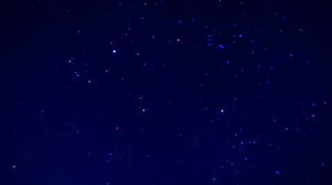 Time Lapse Beautiful Starry Float In The Night Sky (effect mode) Stock Footage 36106679