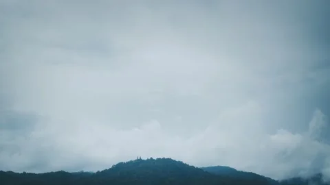 Time lapse beautiful Storm cloud over the mountain range. Video stock 160591409