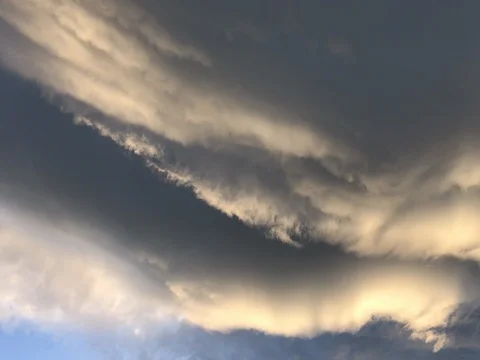 Time lapse of beautiful storm clouds at sunset Stock Footage 79211902