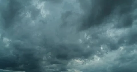 Time Lapse Of Beautiful Storm Clouds are Moving in the Sky on a cloudy day. 4k Stock Footage 254190143