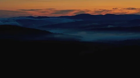 Time lapse of beautiful sunrise over mountain Stock Footage 120839703