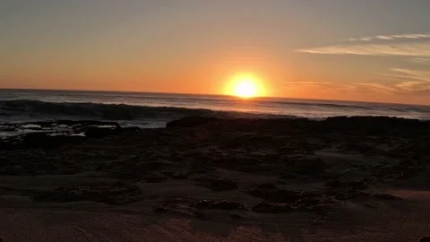 Time-lapse for Beautiful sunset above the sea Stock Footage 238008980