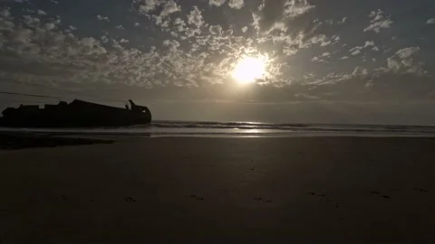 Time-lapse for Beautiful sunset above the sea Stock Footage 238020279