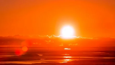 Time Lapse - Beautiful Sunset with Cloudscape Stock Footage 69870770