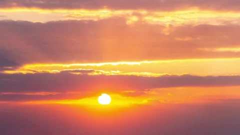 Time lapse from beautiful sunset to dusk shot at horizon line Stock Footage 246963955
