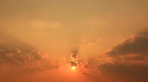 Time Lapse Beautiful Sunset Video stock 49438047