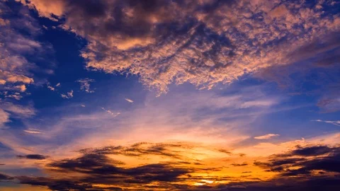 Time lapse beautiful sunset Stock Footage 89414580