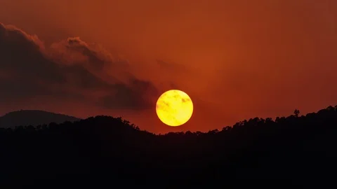 Time Lapse of Beautiful Sunset Stock Footage 116612797