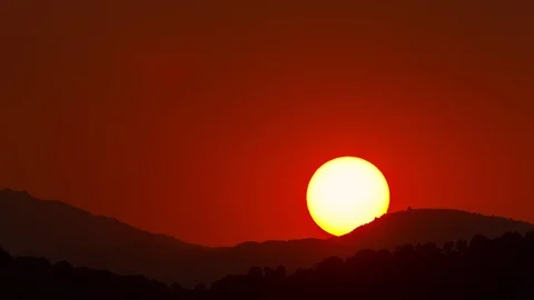 Time Lapse of Beautiful Sunset Stock Footage 116908271