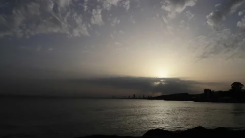 Time lapse of a beautiful sunset. Stock Footage 175082937