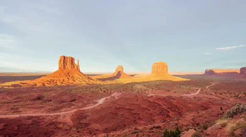 Time Lapse - Beautiful Sunset of Monument Valley Stock Footage 54754237