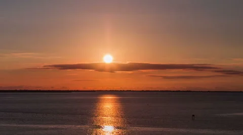 Time Lapse - Beautiful Sunset at the Ocean Vídeos de archivo 61738385