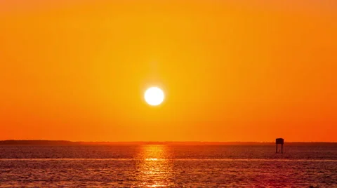 Time Lapse - Beautiful Sunset at the Ocean Stock Footage 66862518
