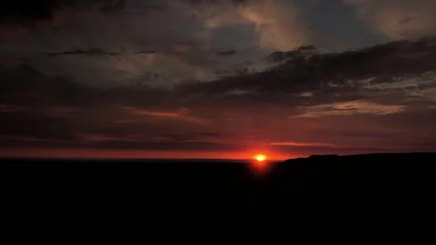 TIme-lapse beautiful sunset over beach Stock Footage 199054261