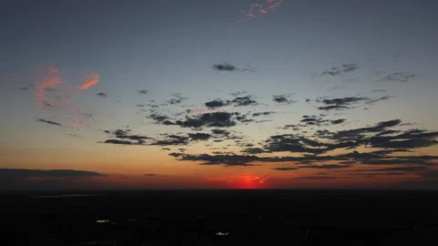 Time lapse of a beautiful sunset over the plain Stock Footage 201192337
