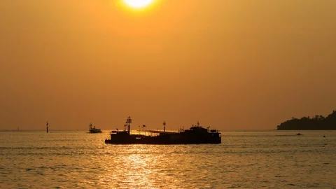 Time-lapse of beautiful sunset sun down 4k resolution Stock Footage 88341099