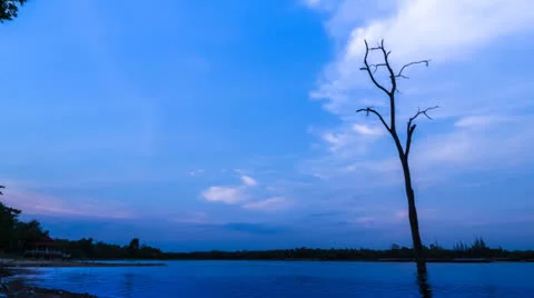 Time lapse beautiful twilight night sky Stock Footage 22906087
