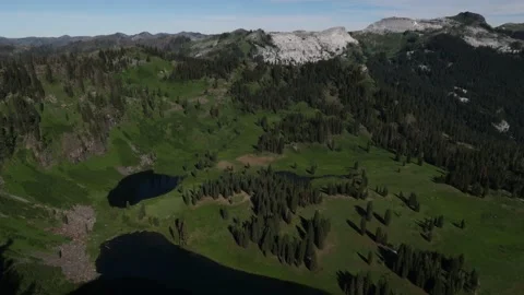 Time Lapse: beautiful view point of lakes in Marble Mountains, California Stock Footage 147153256