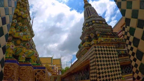 Time Lapse Beautiful Wat Pho Temple , Bangkok , Thailand Video stock 92322852