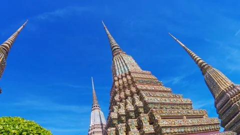 Time Lapse Beautiful Wat Pho Temple , Bangkok , Thailand 库存影片 92322909