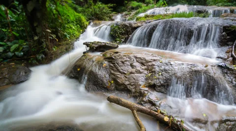 Time lapse beautiful waterfall Stock Footage 28740194