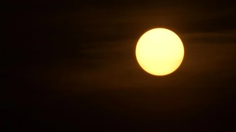 Time lapse of beautiful yellow sunset Stock Footage 86856680