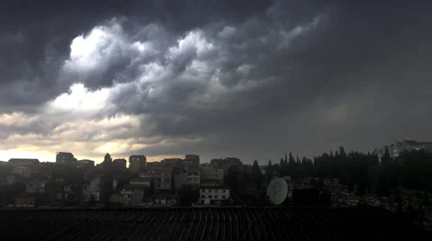 Time Lapse the beginning of the storm and heavy rain. Stock-Footage 63986258