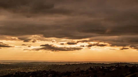 Time Lapse of Beige Cloudscape above California's Central Valley Stock Footage 278772336