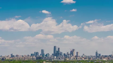 Time lapse-Beijing Skyline in Cloudy day Video stock 63096311