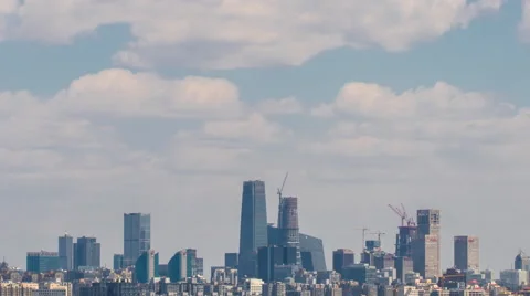 Time lapse-Beijing Skyline in Cloudy day Stock Footage 63097140