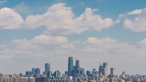 Time lapse-Beijing Skyline in Cloudy day Stock Footage 63098801