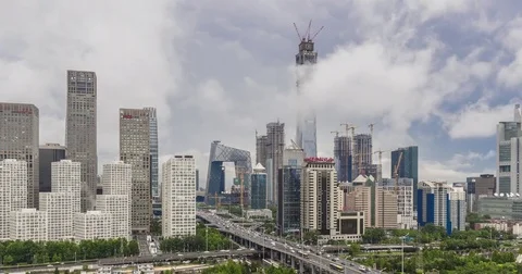 Time lapse-beijing skyline Stock Footage 78991876