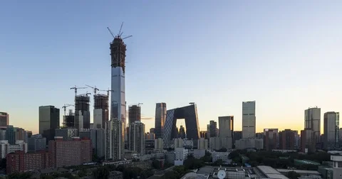 Time lapse-beijing skyline Stock Footage 79291323