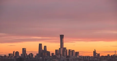 Time Lapse Beijing Skyline Video stock 124899005