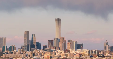 Time Lapse Beijing Skyline Stock Footage 124963017