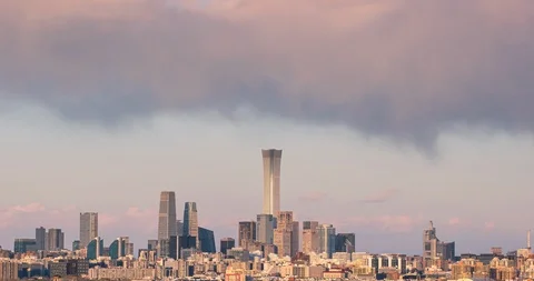 Time Lapse Beijing Skyline Stock Footage 124969111