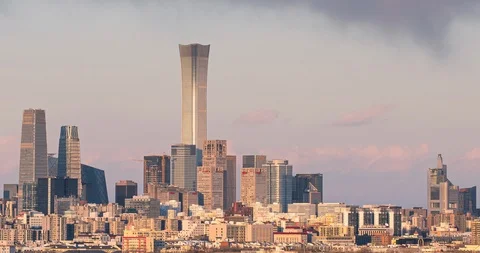 Time Lapse Beijing Skyline Stock Footage 124989102
