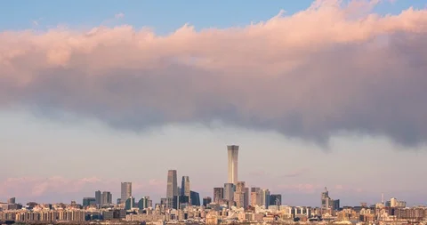 Time Lapse Beijing Skyline Stock Footage 125461845