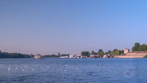 Time lapse of Belgrade waterfront	 Stock Footage 127813182