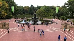 Bethesda Fountain, Central Park Hyperlap, Stock Video