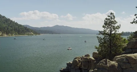Time lapse of Big Bear Lake. Stock Footage 72998166