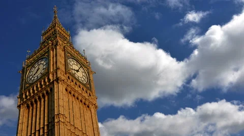 Time lapse Big Ben with clouds 库存影片 53587114