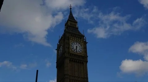 Time Lapse of Big Ben, Elizabeth Tower London Stock Footage 65727647