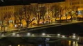 Time lapse of big old European city nightlife, establishing shot HD Footage