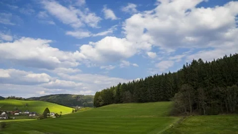 Time Lapse Black Forest Nature Landscape Meadow Schwarzwald 4K Stock Footage 176837176