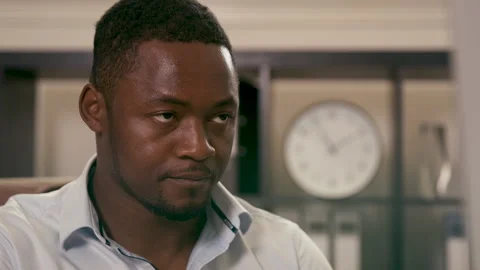 Time lapse of black Man in his office Stock Footage 264324577