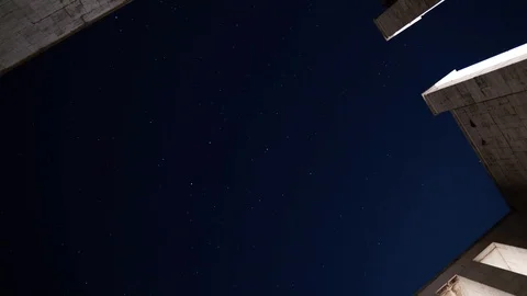 Time Lapse Blu Sky And Stars, Ara Pacis Mundi (Medea, It) Stock Footage 117347527