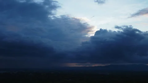 Time lapse blue cloud on the hills of the valley Stock Footage 277173831