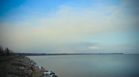 Time Lapse Blue coast Stock Footage 21370588